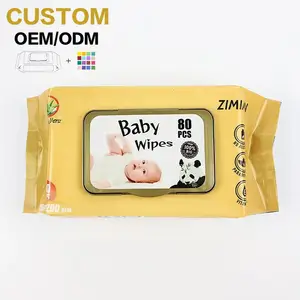 China Supplier Baby Wet Wipes No Fragrance coconut oil Baby Water Wipes For Babies