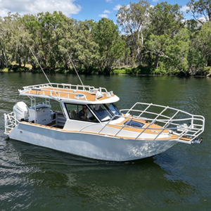 <span class=keywords><strong>Barca</strong></span> da Pesca in Alluminio a Prua Larga 7,5m 25ft Sea King con Tetto Rigido Estensibile per Feste e Crociere - Product Image 1
