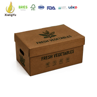 Waxdip-gecoate golfkartonnen doos, waterdichte voedselverpakking voor verse groenten, fruit, vis, koudeketenlogistiek leverancier