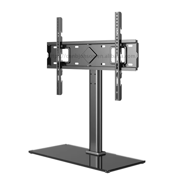 Universal Tilt Height Adjustable Mobile Floor TV Stand with Mount for 32"-65" Screen LCD LED OLED TVs Bedroom Living Room