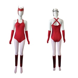 Alta calidad mujeres Sexy Tv y <span class=keywords><strong>película</strong></span> personaje Cosplay conjunto completo <span class=keywords><strong>bruja</strong></span> <span class=keywords><strong>escarlata</strong></span> Wanda disfraz para Halloween - Product Image 4