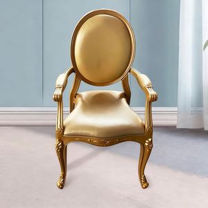 Golden Wedding Auditorium Banquet <b>Chair</b> Light Luxury Soft Bag <b>Dining</b> <b>Plastic</b> Back Hotel <b>Dining</b> Table Banquet <b>Chair</b> - Product Image 2