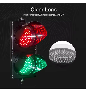 Feux de signalisation routière automatiques à LED rouges et vertes, étanches, de 200 mm de diamètre, avec indicateur piétonnier, 90 LED - Product Image 4