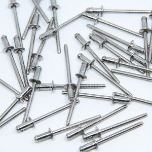 Rivets à tête bombée en acier à extrémité ouverte, rivets aveugles Unigrip, norme DIN, classe 4, brillants - Product Image 1