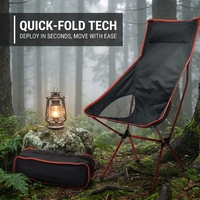 Chaise lune pliable en aluminium ultralégère sur mesure OEM avec dossier extra haut, mobilier d'extérieur pour la pêche, le camping et la plage