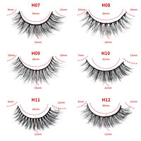5 paires de faux cils 5D effet naturel, cils 3D réalistes pour les yeux asiatiques (vente en gros)