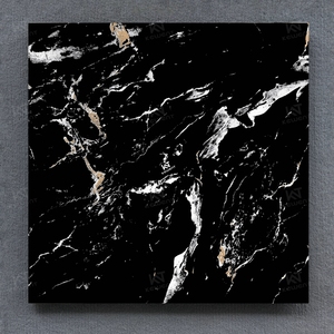 Azulejos de Porcelana de Mármol Negro Brillante Impermeables de Lujo de 600x600, 60 por 60, para Piso, Cerámica Negra de 60x60 para Sala de Estar - Product Image 4