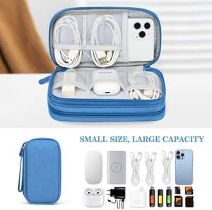 Organisateur de câbles de voyage très vendu, pochette pour accessoires mobiles, étui de transport portable, étanche, double couche, ensemble de rangement tout-en-un - Product Image 6