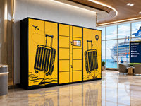 Cerradura Electrónica Inteligente y de Combinación para Equipaje con Pantalla de Código, Gabinete de Almacenamiento de Autoservicio para Estaciones de Aeropuerto