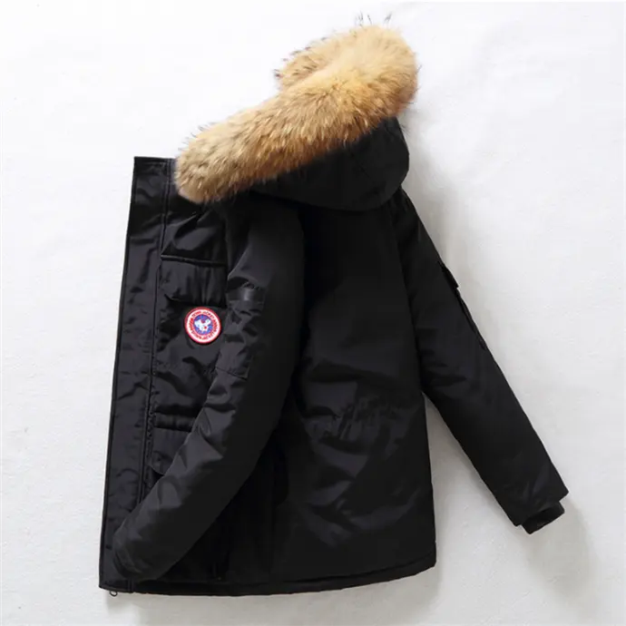 2021 남자 새로운 다운 캐나다 재킷 야외 두꺼운 바람 저항 감기 짧은 겨울 패션 작업 커플 플러스 사이즈 재킷