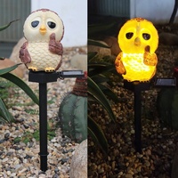 Chine prix d'usine belle petite chouette étanche lampe solaire à LED décoration de lumière solaire de jardin extérieur pour la route et le paysage