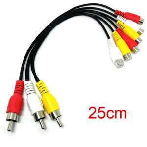 Venta <span class=keywords><strong>caliente</strong></span> Durable 3 Rca macho Jack 11 hembra Rca divisor de enchufe 25cm cable RCA - Product Image 4
