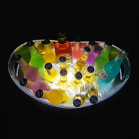 Seau à glace en plastique coloré avec éclairage LED, seau à champagne de différentes tailles - ML001 Chine continentale - pour les KTV et le refroidissement du vin rouge