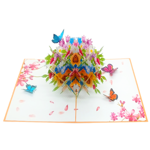 Tarjeta Pop-up 3D de Flor Cosmos Hecha a Mano en Vietnam, Diseño Personalizado, Corte Láser, Impresión Offset, Manualidades de Papel, Regalo Promocional - Product Image 4