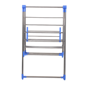 Gullwing Floor Standing <b>Clothes</b> Drying <b>Rack</b> Steel Pipe Indoor Balcony Foldable No Installation Required - Product Image 2
