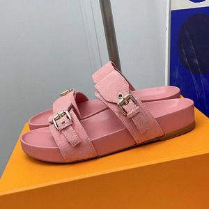 Nuevos Estilos 2026 Sandalias de Cuero Marrón Premium con Hebilla y Doble Correa Ajustable, Pantuflas Casuales - Product Image 5