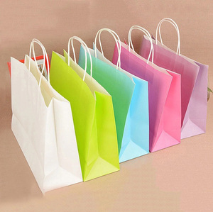 All'ingrosso logo personalizzato <span class=keywords><strong>sacchetti</strong></span> di <span class=keywords><strong>carta</strong></span> colorata alta regalo shopping bianco kraft gioielli borsa di <span class=keywords><strong>carta</strong></span> con manico per lo shopping - Product Image 3