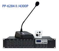 Thinuna PP-6284 II 8 IN 4 OUT Multizone Mixer amplificateur 4x300W PA System Power Mixer Audio Constant Voltage Amplifier
