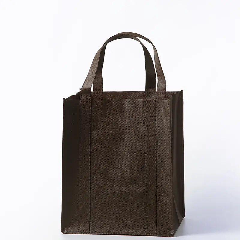 メーカー卸売生地環境にやさしいカスタムロゴプリントプラスチックトートバッグ不織布ショッピングバッグ