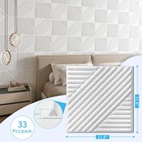 Panneau mural 3D en PVC ignifuge, décoratif, en relief, pour salon et chambre à coucher