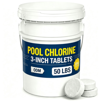 Tablettes de purification pour piscine 3 pouces 50 lb en stock aux États-Unis avec faible MOQ pour des soins de qualité des piscines