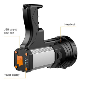 Linterna de Patrulla de Mano Súper Brillante de Alta Potencia, Resistente al Agua, Recargable por USB, Linterna LED Portátil, Linterna Táctica, Linterna de Búsqueda - Product Image 3