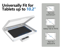 MoKo 360 Étui rotatif pour tablette de salle de bain Support mural en ABS résistant à l'eau pour tablette de douche pour iPad 10.2