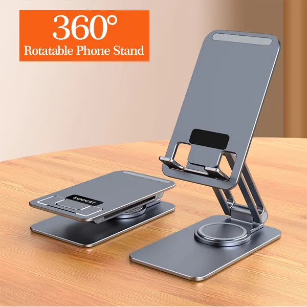 Foldable Phone Holder Stand Aluminum Alloy Desktop Tablet Holder For ipad iphone Samsung Support Telephone 360 Rotatable