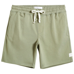 กางเกงขาสั้นผู้ชายเอวยางยืดผ้าฝ้ายปักโลโก้ตามสั่งขายส่ง คุณภาพสูง กางเกงขาสั้นผ้าฟลีซเรียบๆ สำหรับขาย - Product Image 1