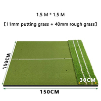 Bestbewertete tragbare Tri-Turf Golf-Schlagmatte mit echtem Spielgefühl für Indoor/Outdoor-Übungen, Schwungbahnmarkierungen für Eisen für Zuhause/Garage