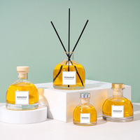 Bouteilles en verre pour diffuseurs à bâtonnets d'aromathérapie en gros, de 50 ml à 200 ml, contenants vides transparents et élégants pour huiles essentielles et parfums d'intérieur