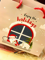 Boîte cadeau de Noël personnalisée avec sac en papier assorti, boîte d'emballage pour biscuits et gâteaux de Noël