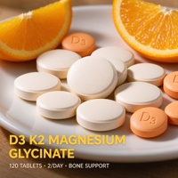 Comprimés de Vitamine D3 K2 et Glycinate de Magnésium OEM ODM Marque Privée Mélange Osseux de Glycinate de Magnésium pour Autres Compléments de Santé