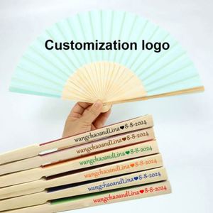 Abanico de Mano de Arte Folclórico Antiguo, Bambú Ecológico con Diseño de Libélula y Ángel, para Regalo Empresarial o Promocional - Product Image 5