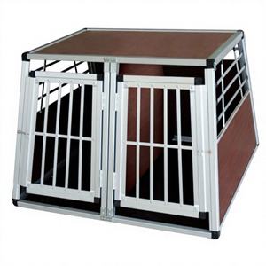 Cage de transport pour chien en alliage, vente en gros, aluminium, modèle populaire, double <span class=keywords><strong>porte</strong></span>, vente directe usine - Product Image 4