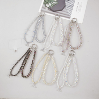 Pendentif queue de poisson brillant avec perles pour bracelet - Accessoire de mode portable en cristal et alliage de zinc pour décoration de téléphone