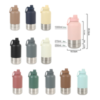 Bouteille d'eau pour chien en acier inoxydable écologique avec gamelle amovible, distributeur de voyage isotherme pour animaux de compagnie, personnalisable par le fabricant