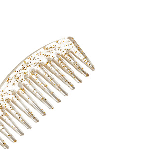 Hair Comb Large Tooth Transparent Glitter Plastic Anti Static For Long Hair <b>Styling</b> Smoothing Flat <b>Head</b> Comb - Product Image 3