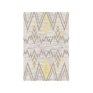 Tapis géométrique nordique rectangulaire, décoration de salon, gris, jaune, noir, style moderne, tapis de sol pour canapé, table basse - Product Image 3