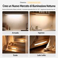 Lampe LED rechargeable à détecteur de mouvement, sans fil, magnétique, à intensité variable, en aluminium, pour armoire, PC, cuisine, chambre, placard, escalier, couloir, maison