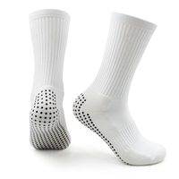 Chaussettes de sport antidérapantes personnalisées avec logo, en coton et fibre de bambou, pour course et cyclisme, avec design grip pour activités extérieures