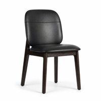 Chaise de salle à manger minimaliste moderne, chaise d'appoint rembourrée, pieds en bois massif pour la maison, le café, le restaurant