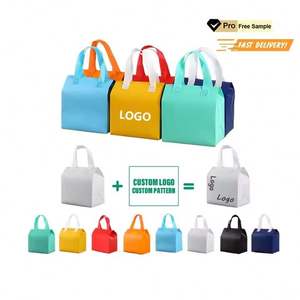 SPOT Custom Eco Disposable Non-Woven Portable Insulation Aluminum Lunch Cooler Thermal Takeaway Delivery <b>Bag</b> for Food Drinks - Product Image 2