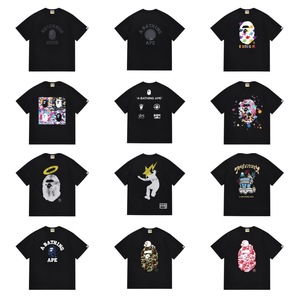 T-shirt graphique streetwear pour hommes et femmes, coupe ample, respirant, manches courtes, haut décontracté, imprimé style japonais, coton - Product Image 2