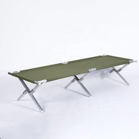 Lit de camping pliable en aluminium pour l'extérieur - Portable, résistant aux UV, durable pour une utilisation à l'hôtel et dans le salon