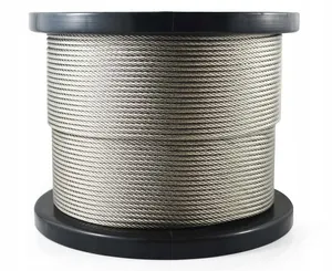 Jute core steel cable/wire rope/PC Strand 6mm galvanized steel wire rope