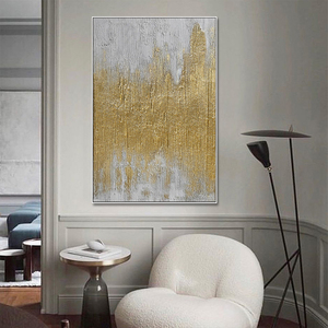 Decorazione immagine della casa soggiorno decorazione della parete pittura su tela pittura a olio astratta contemporanea dell'oro - Product Image 2