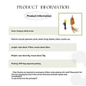 लटकाने वाले दरवाजे बिल्ली खिलौने इंटरैक्टिव स्व-प्ले समायोज्य बाउंसी स्ट्रिंग बिल्ली के खिलौने - Product Image 3