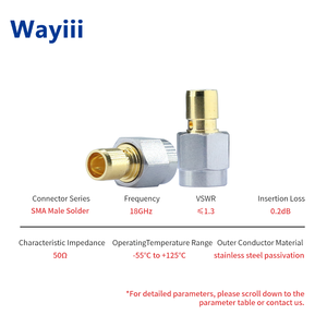 Адаптер коаксиальный Wayiii <span class=keywords><strong>SMA</strong></span> (штекер), диапазон DC-18ГГц, микроволновые компоненты от проверенного производителя радиочастотных коаксиальных разъемов - Product Image 5