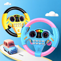 Volant électronique rotatif à 360° en plastique, jouet éducatif avec simulation musicale de conduite, jouet à ventouse, cadeau pour enfants